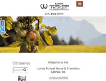 Tablet Screenshot of lundyfuneralhome.com